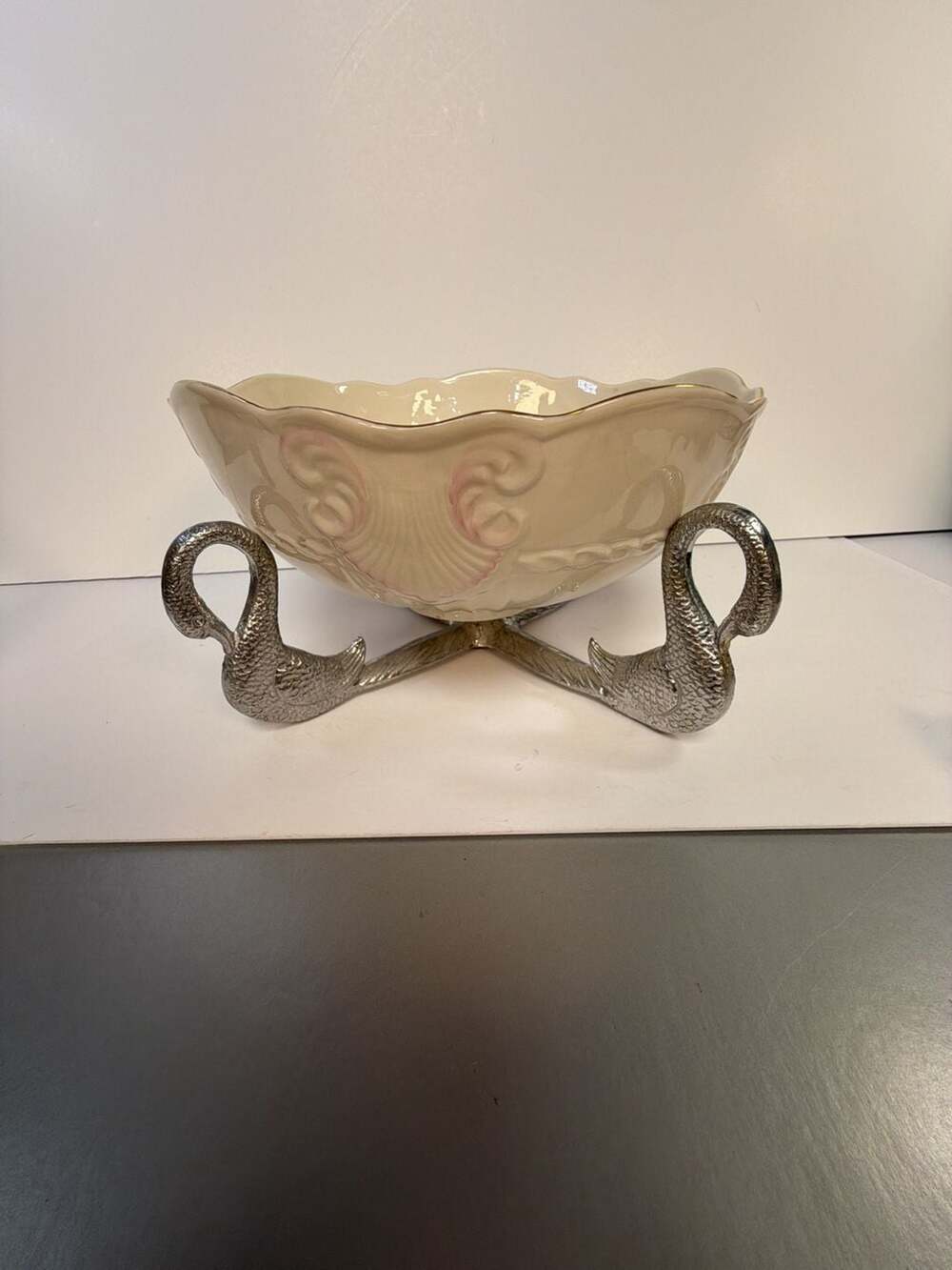 Vtg‎ Arthur Court 1986 Swan casserole Bowl Dish Holder bowl not included